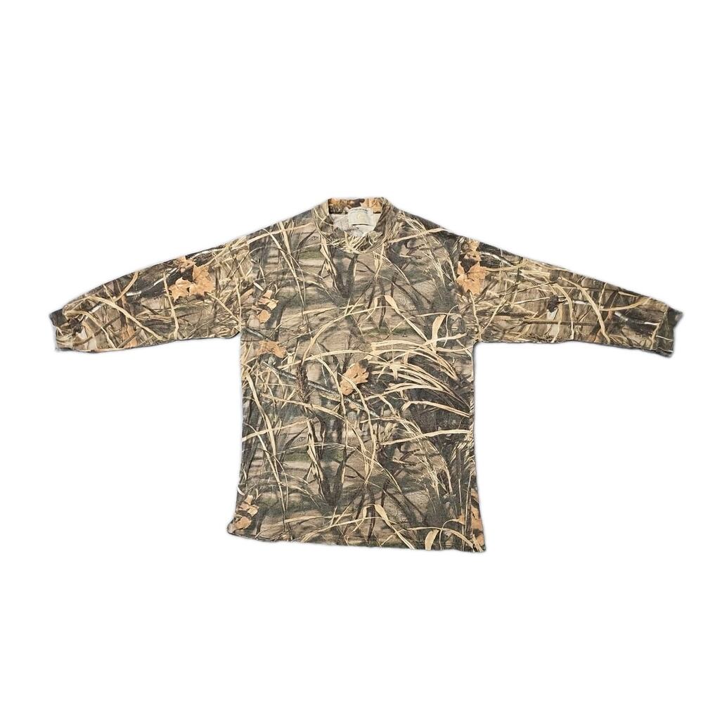 Whitewater Outdoors Ducks Unlimited Camo Shirt Long Sleeve Size 2XL Hunting USA